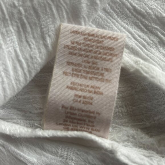 Free People White Button Up Blouse with See Through Lace Back, S - Picture 7 of 8